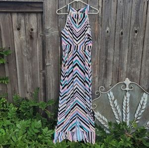Stylish Roz and Ali Long Sleeveless Dress Size M